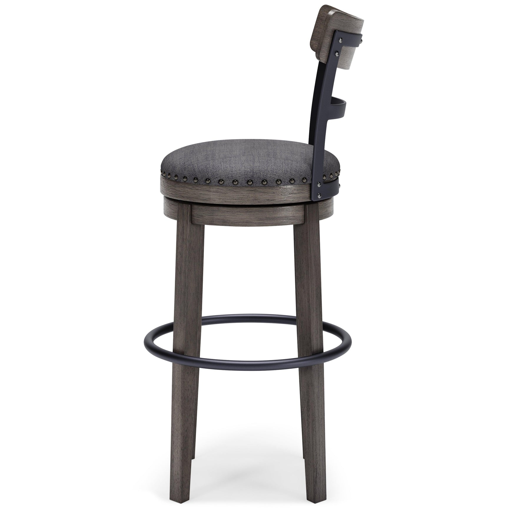 Caitbrook Gray Bar Height Bar Stool - Ella Furniture