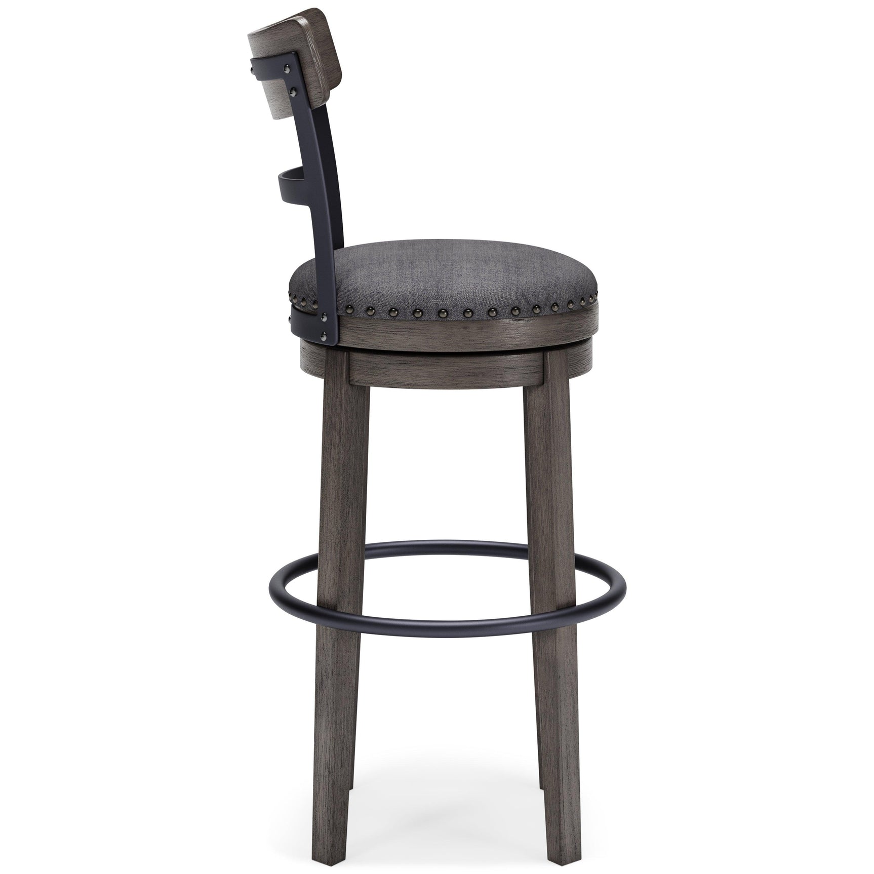 Caitbrook Gray Bar Height Bar Stool - Ella Furniture