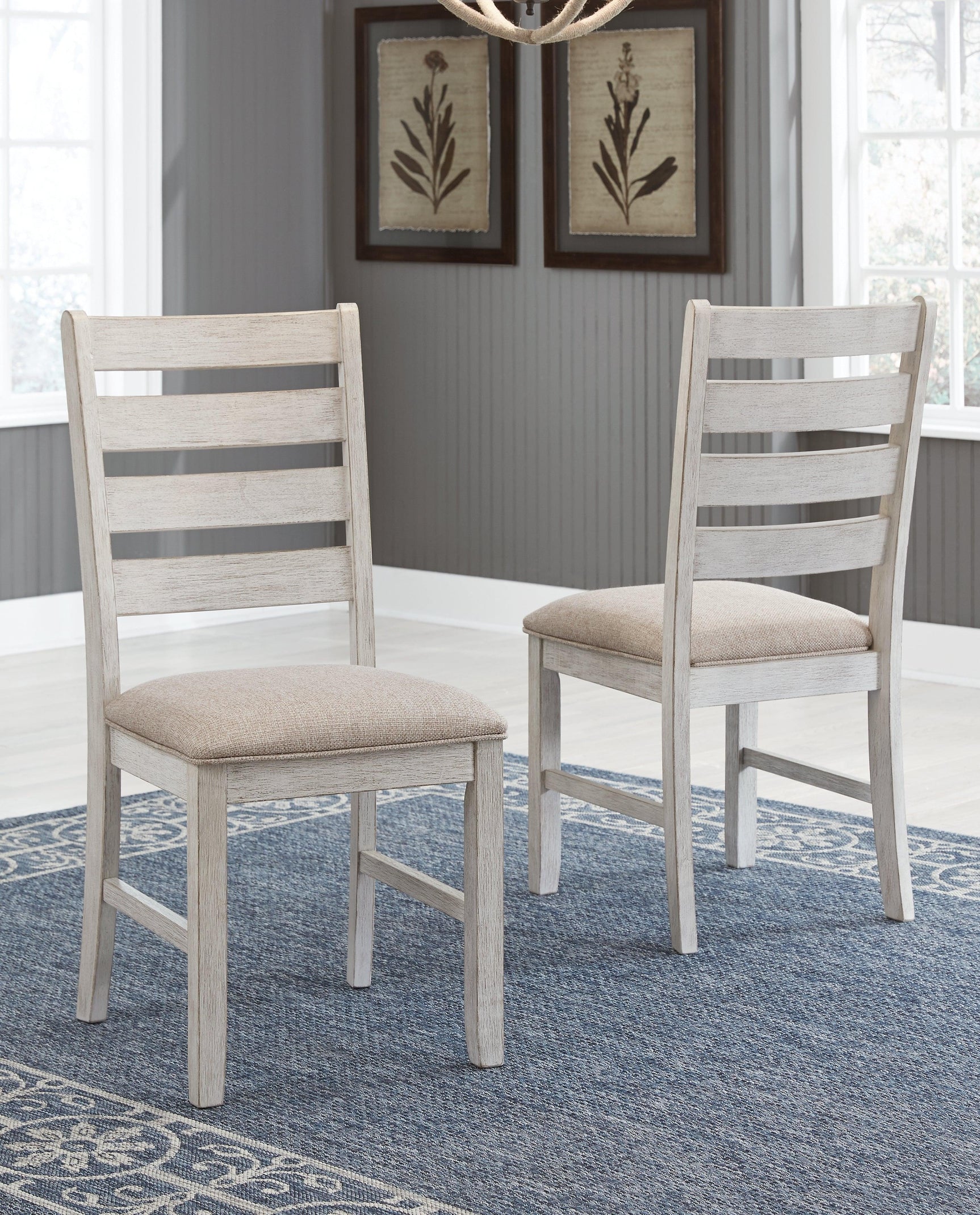Skempton White/light Brown Dining Chair - Ella Furniture