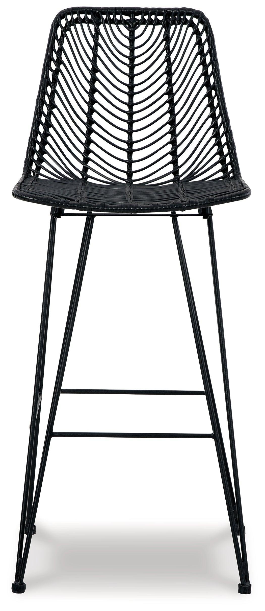 Angentree Black Bar Height Bar Stool - Ella Furniture