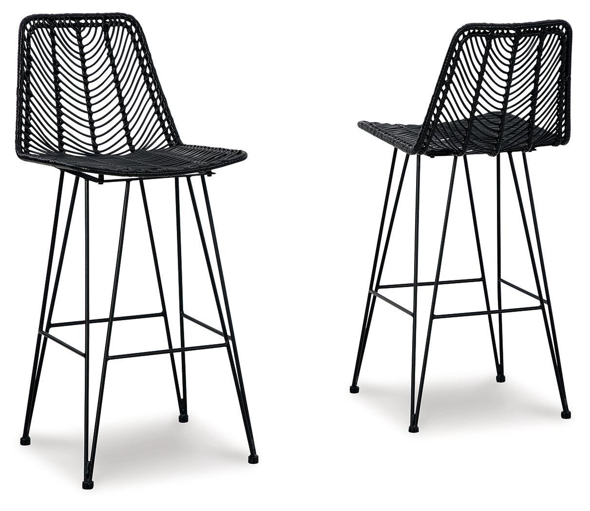 Angentree Black Bar Height Bar Stool - Ella Furniture
