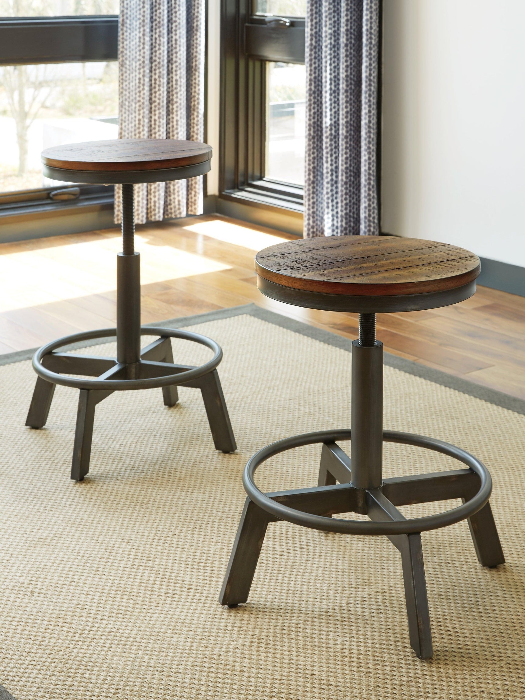 Torjin Brown/Gray 2-Piece Bar Stool - Ella Furniture