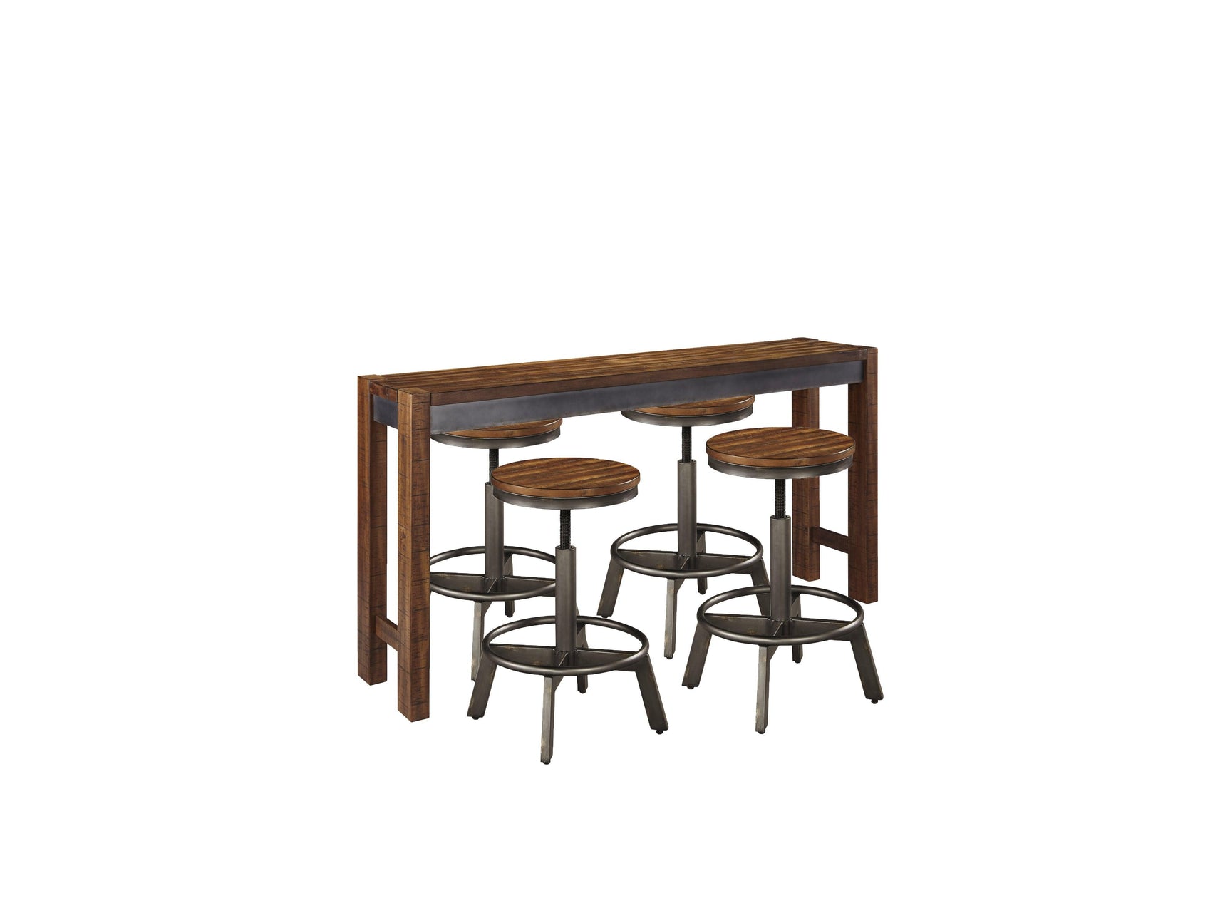 Torjin Brown/Gray Counter Height Dining Table And 4 Barstools - Ella Furniture