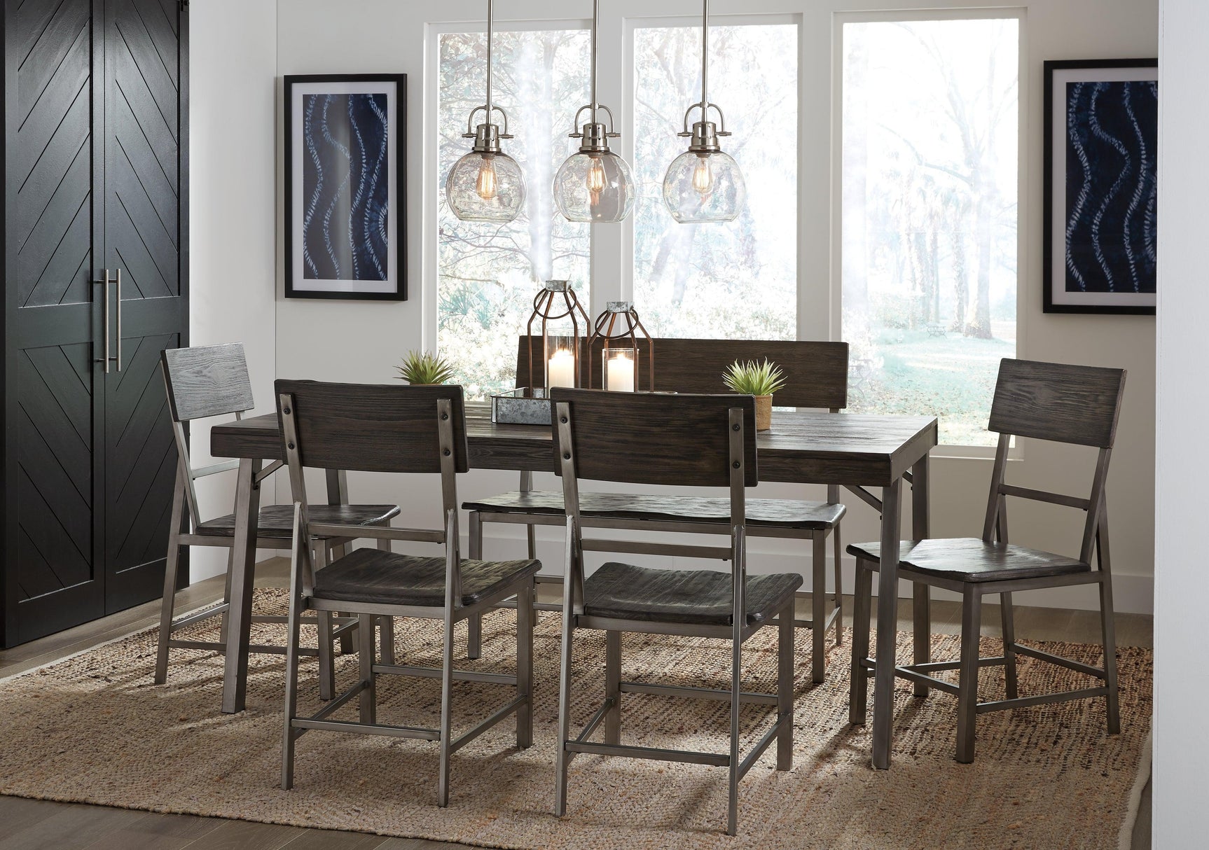 Diedrick Gray/black Lantern (Set Of 2) - Ella Furniture