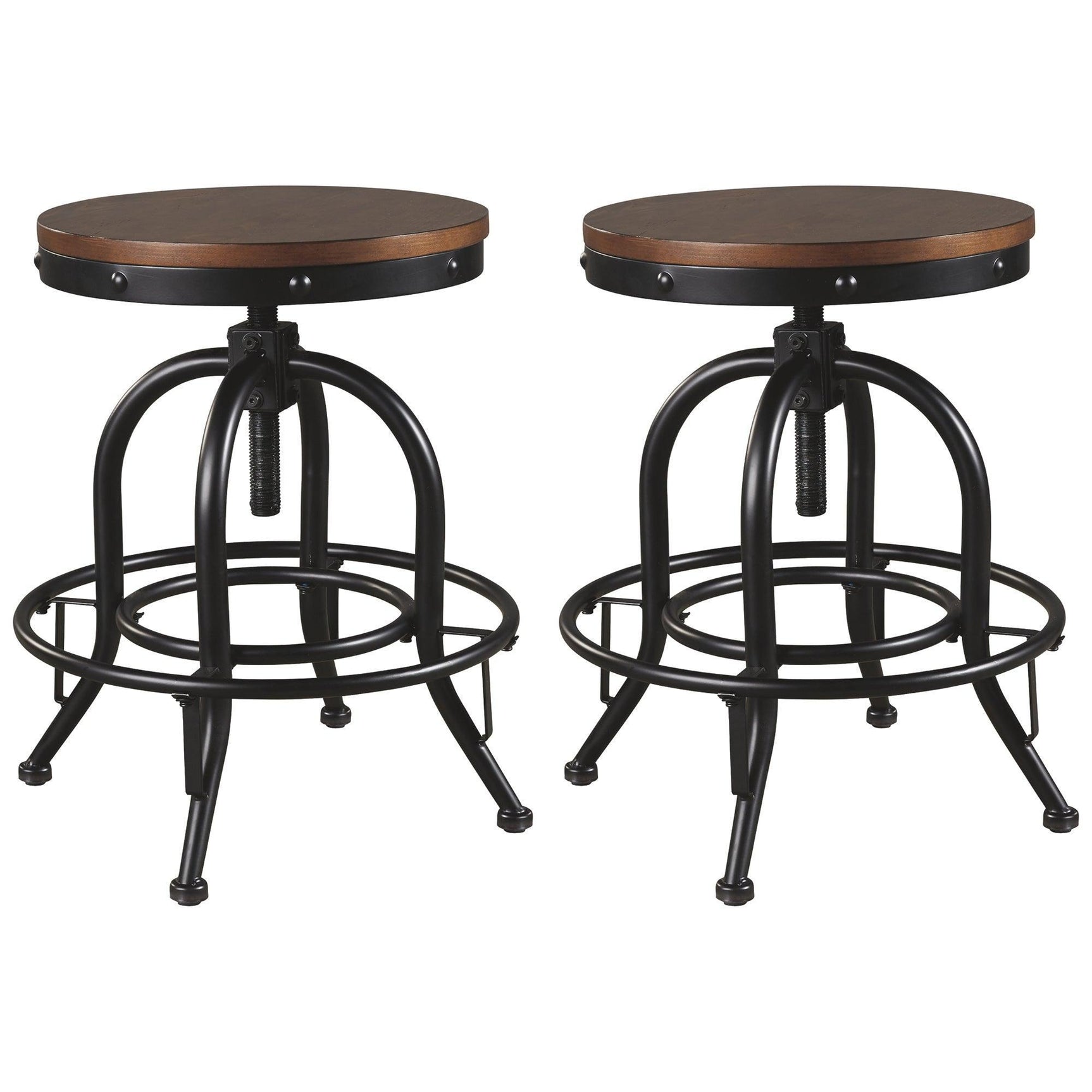 Valebeck Brown/Black Counter Height Bar Stool - Ella Furniture