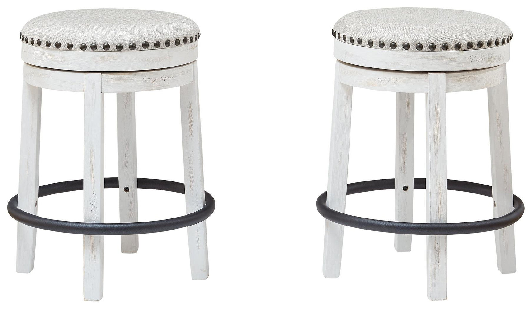 Valebeck White/Black Counter Height Stool - Ella Furniture