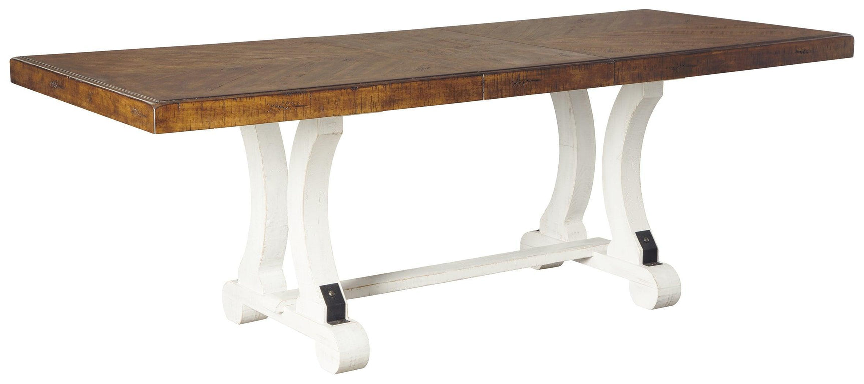 Valebeck White/Brown Dining Table - Ella Furniture