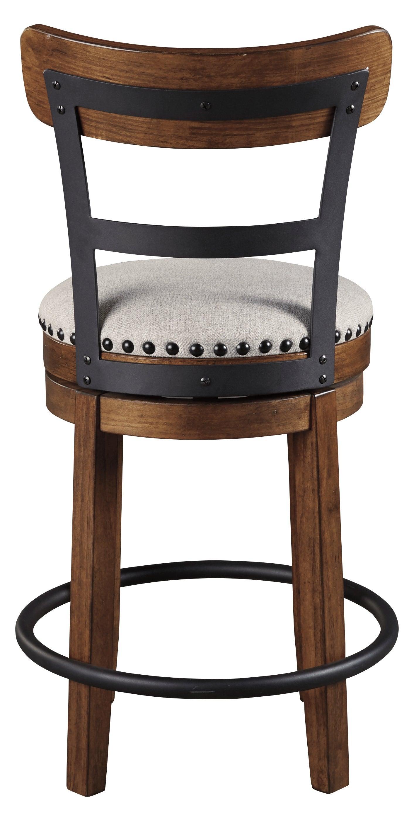Valebeck Brown Counter Height Bar Stool - Ella Furniture