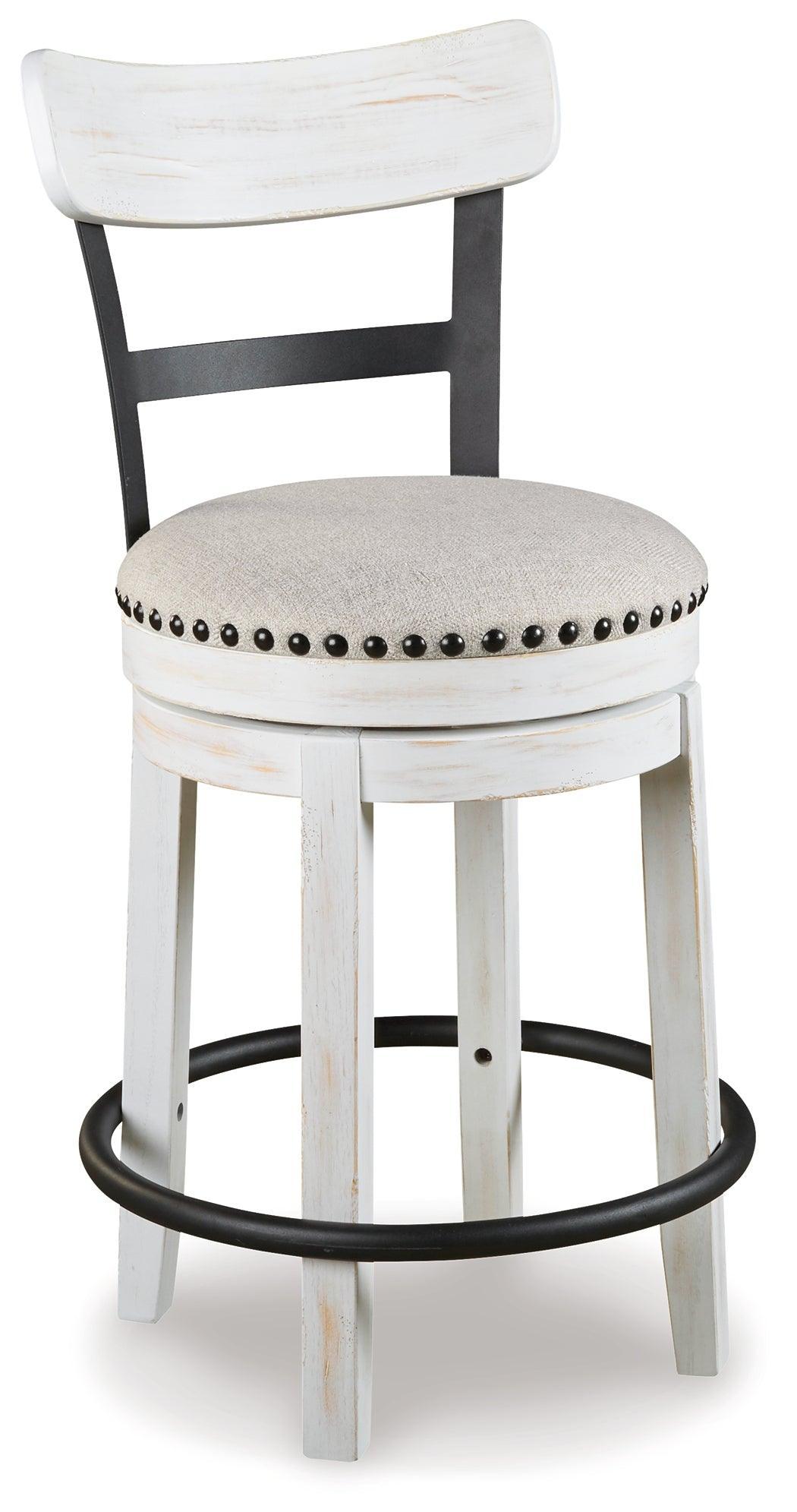 Valebeck White/Brown Counter Height Dining Table And 2 Barstools - Ella Furniture