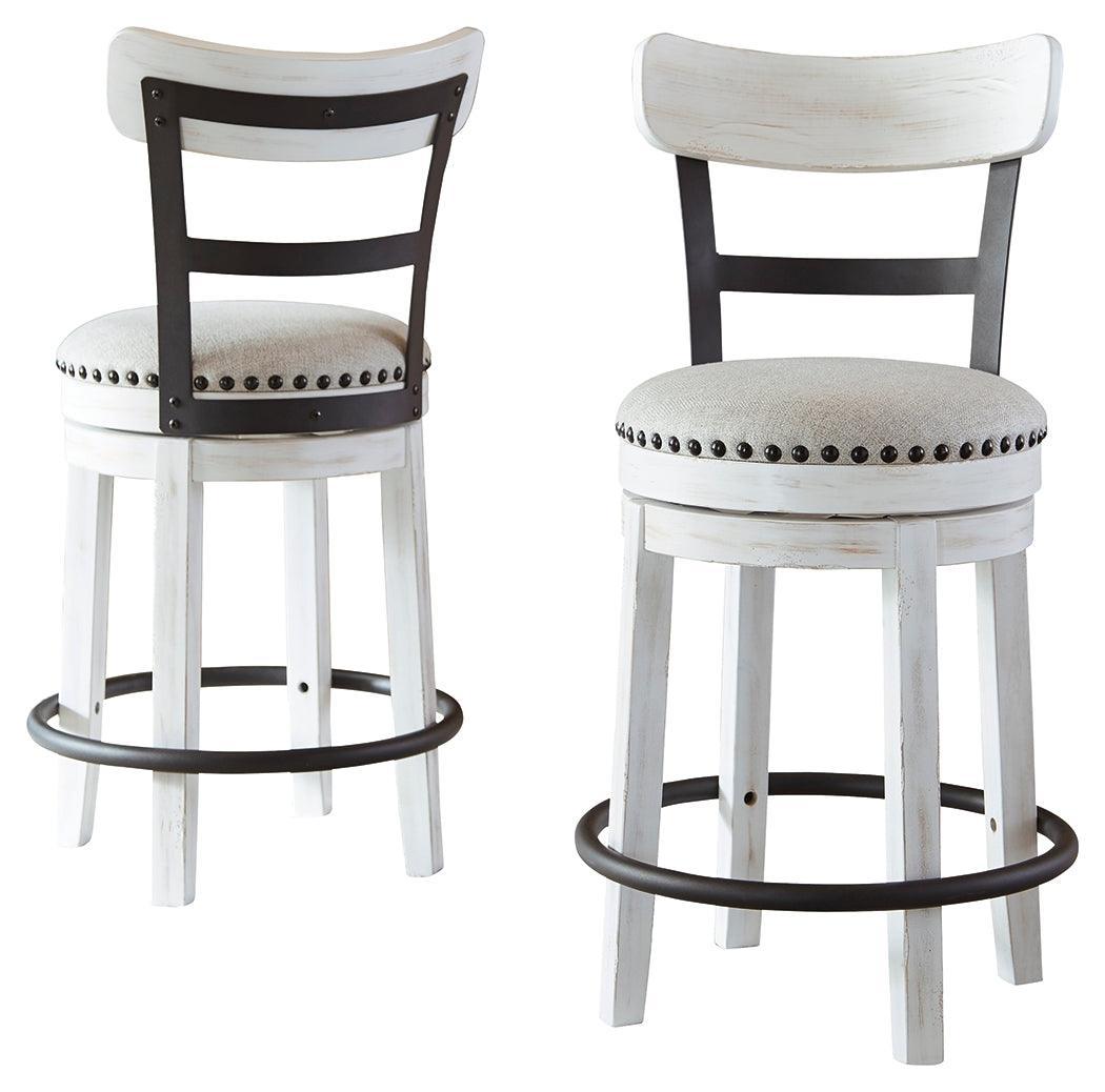 Valebeck White Counter Height Bar Stool - Ella Furniture