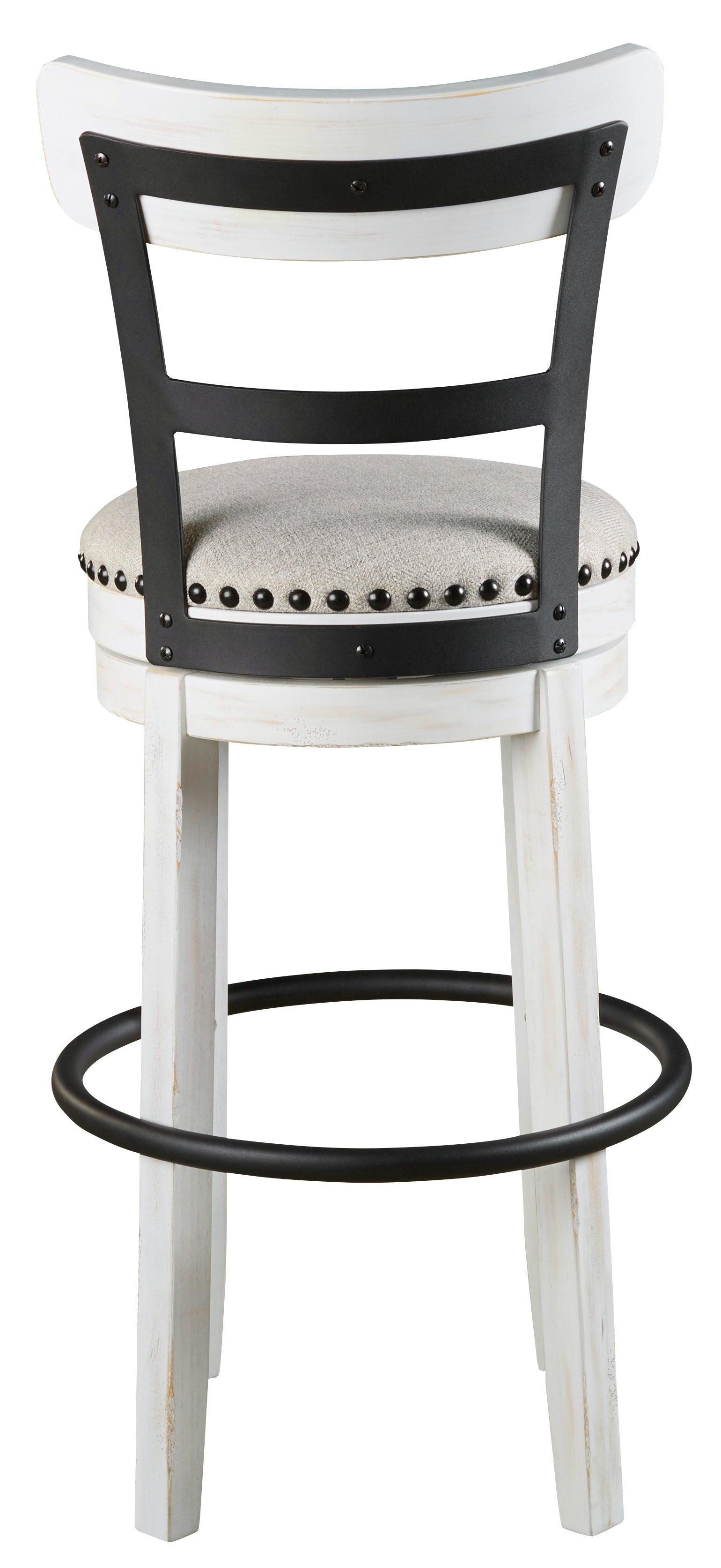 Valebeck White Bar Height Bar Stool - Ella Furniture