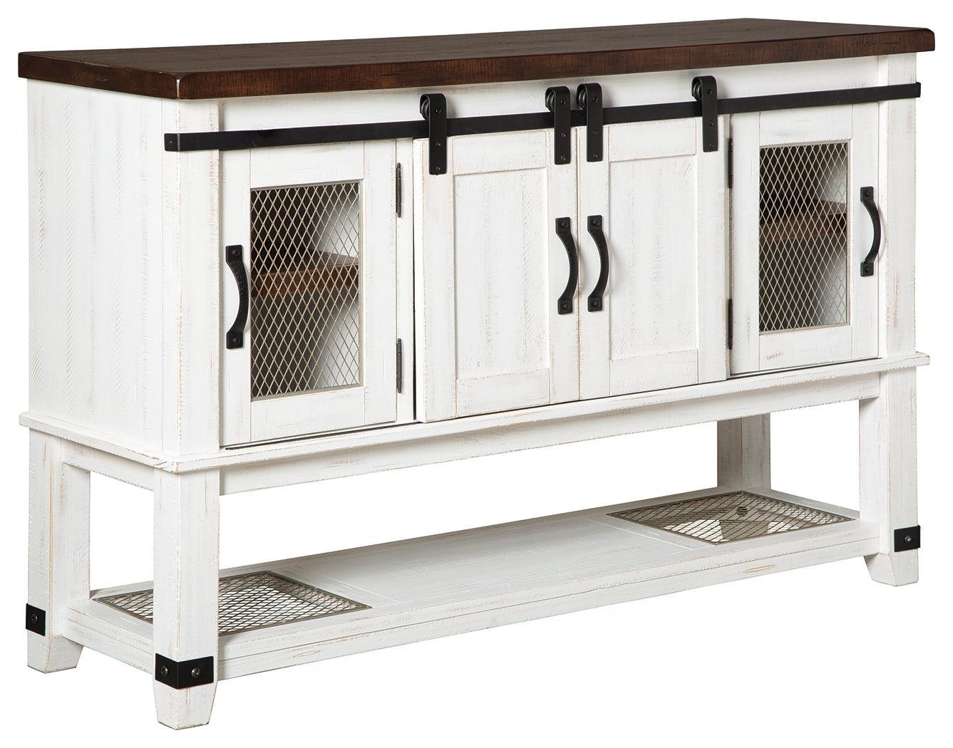 Valebeck White/Brown Dining Server - Ella Furniture
