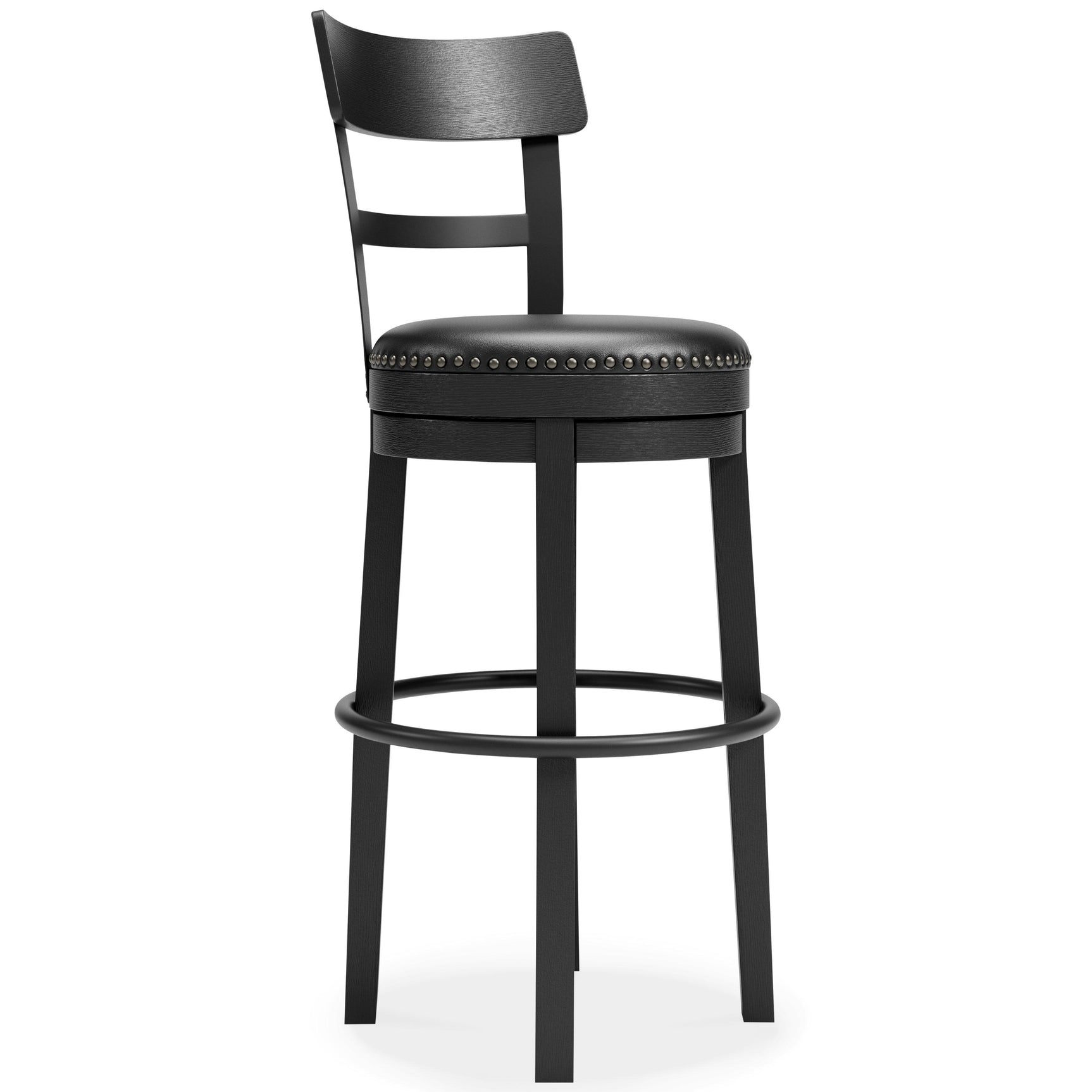 Valebeck Black Bar Height Bar Stool - Ella Furniture