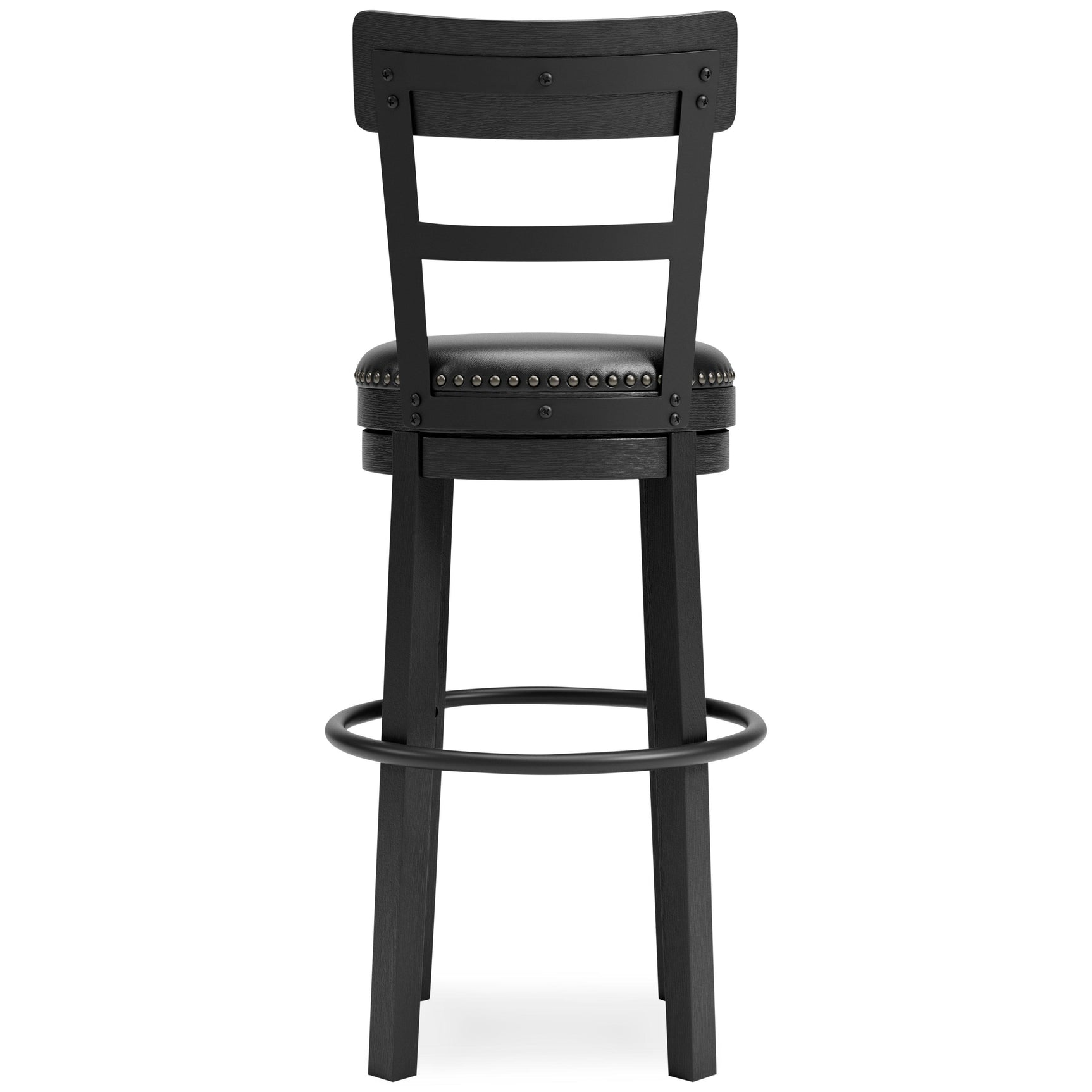 Valebeck Black Bar Height Bar Stool - Ella Furniture