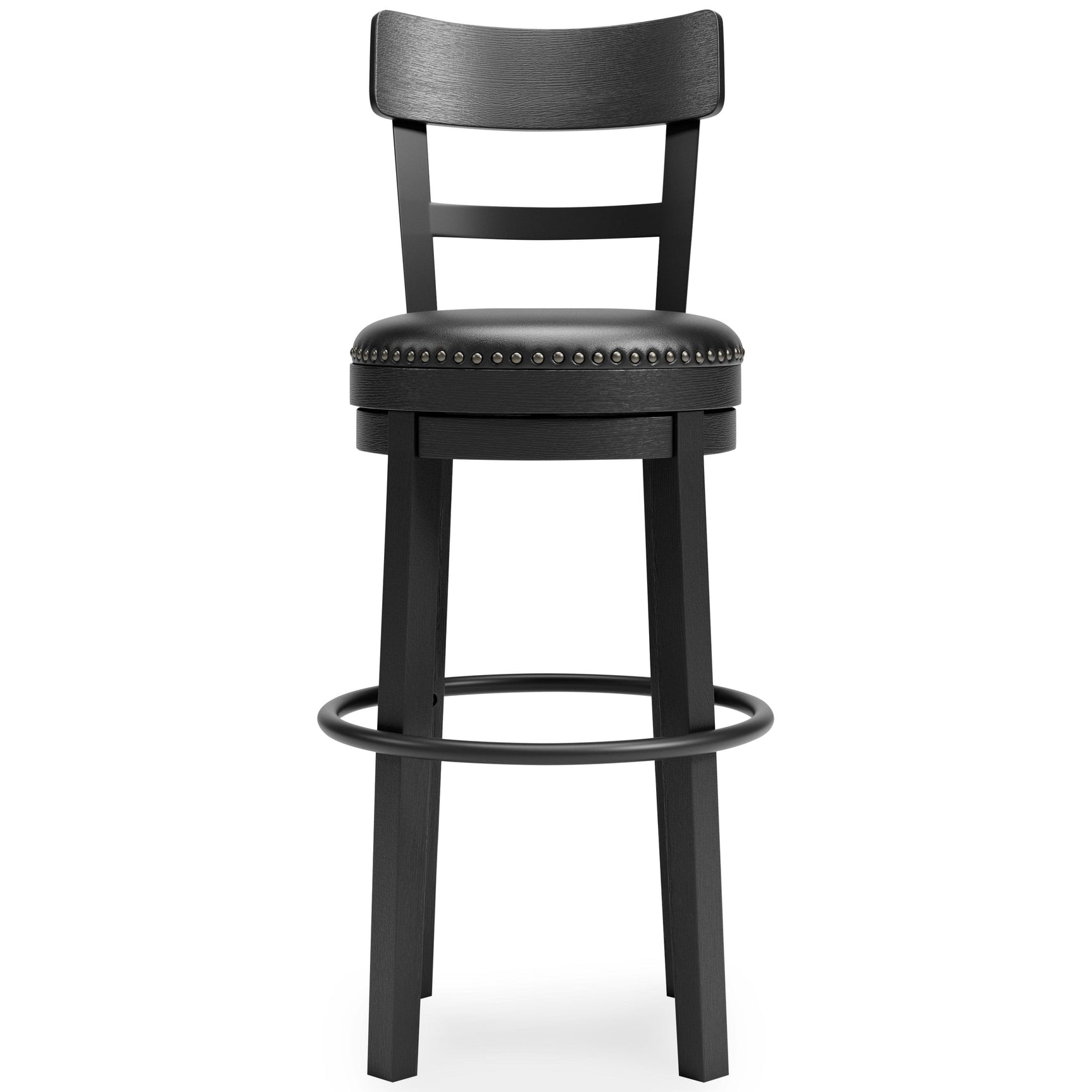 Valebeck Black Bar Height Bar Stool - Ella Furniture