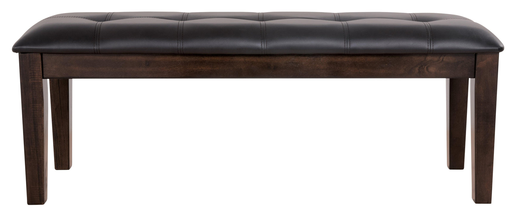 Haddigan Dining Bench angled with tufted seat visible