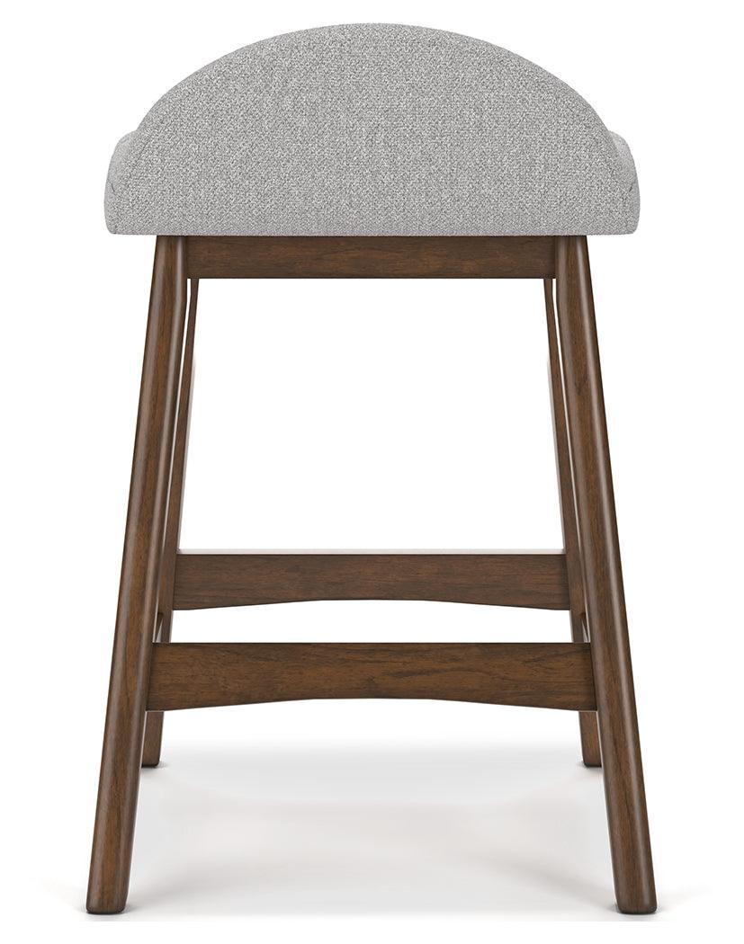 Lyncott Light Gray/brown Counter Height Bar Stool - Ella Furniture