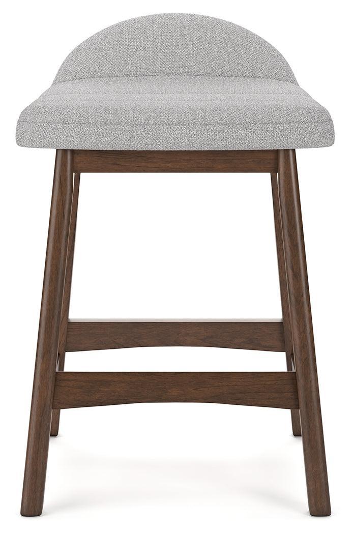 Lyncott Light Gray/brown Counter Height Bar Stool - Ella Furniture