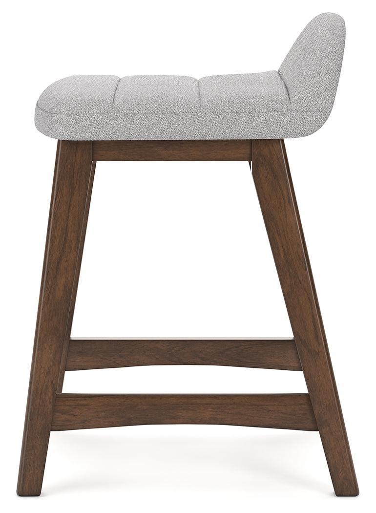 Lyncott Light Gray/brown Counter Height Bar Stool - Ella Furniture