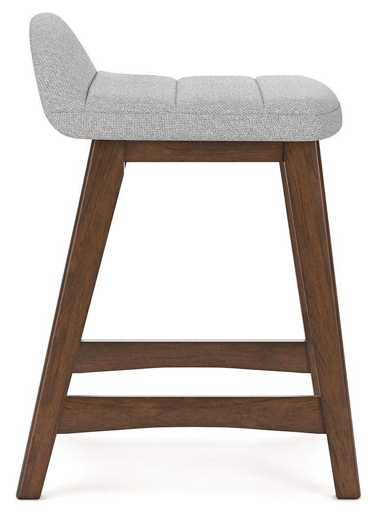 Lyncott Light Gray/brown Counter Height Bar Stool - Ella Furniture