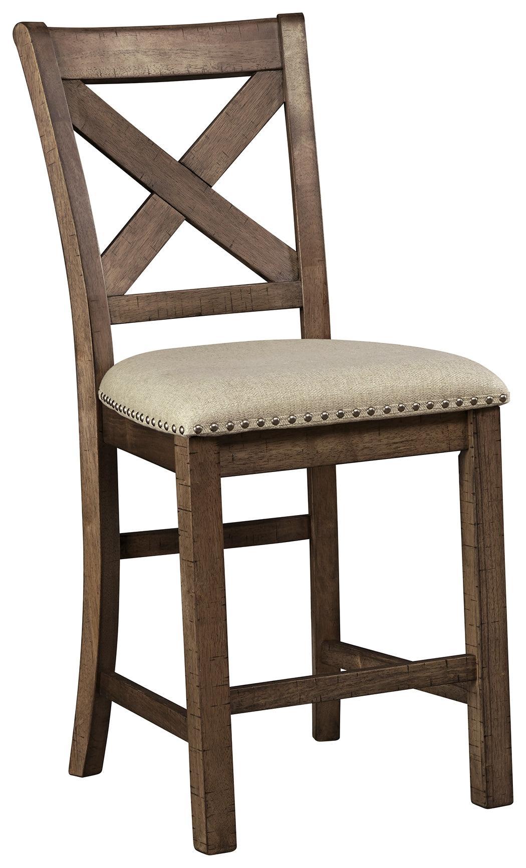 Moriville Beige Counter Height Bar Stool - Ella Furniture