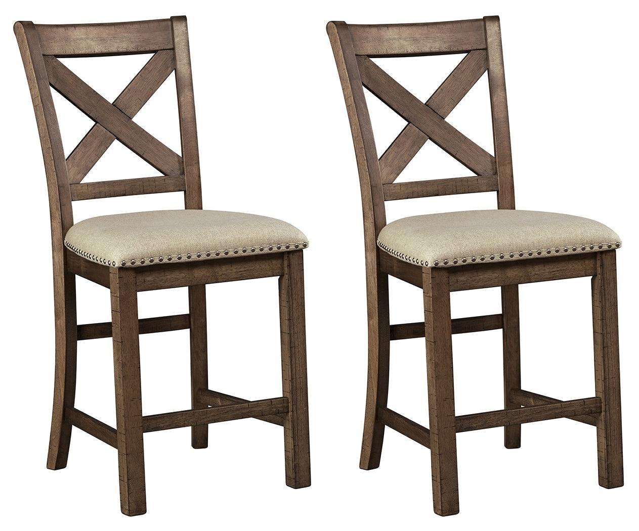 Moriville Beige Counter Height Bar Stool - Ella Furniture