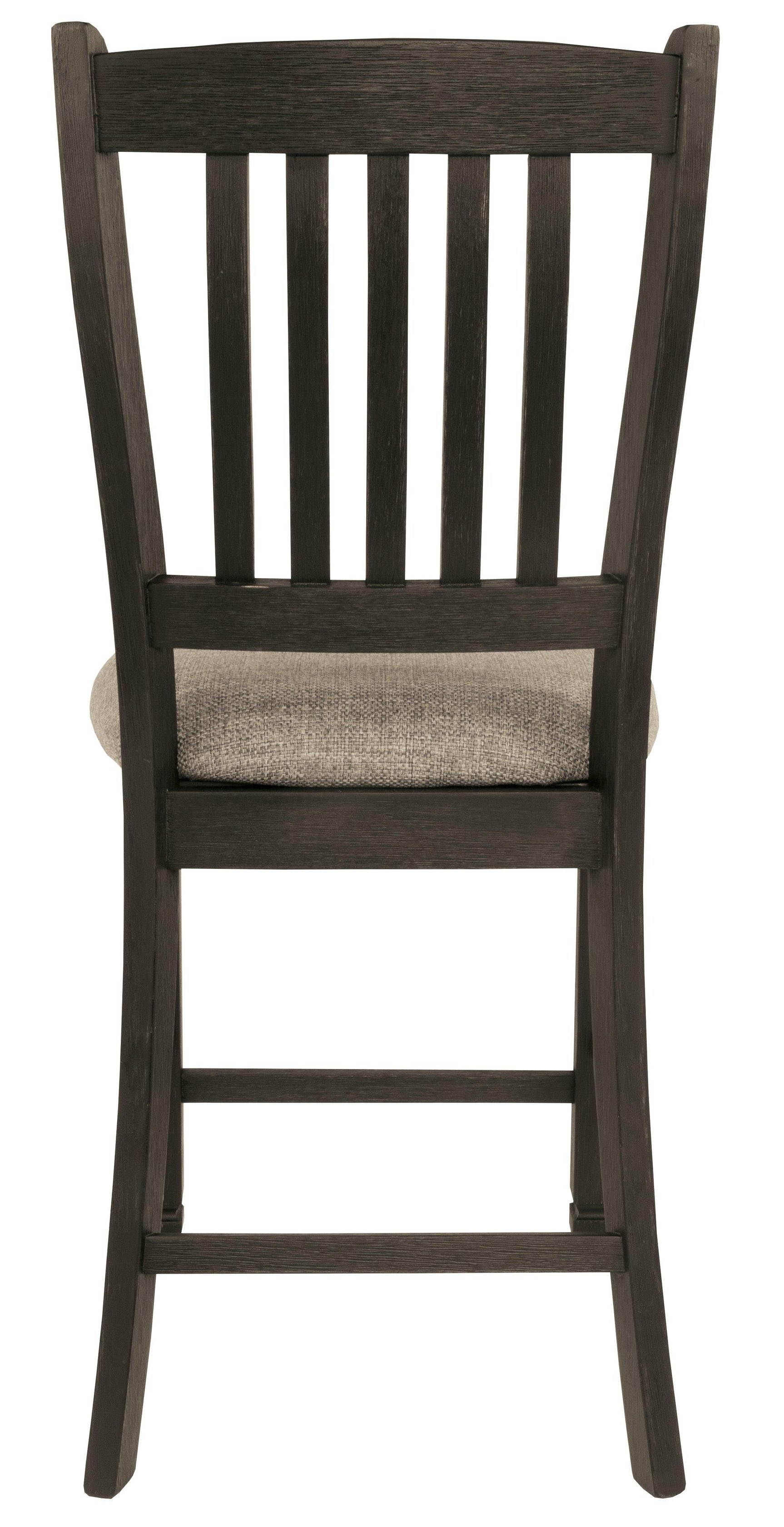 Tyler Creek Bar Stool footrest detail with black wood frame