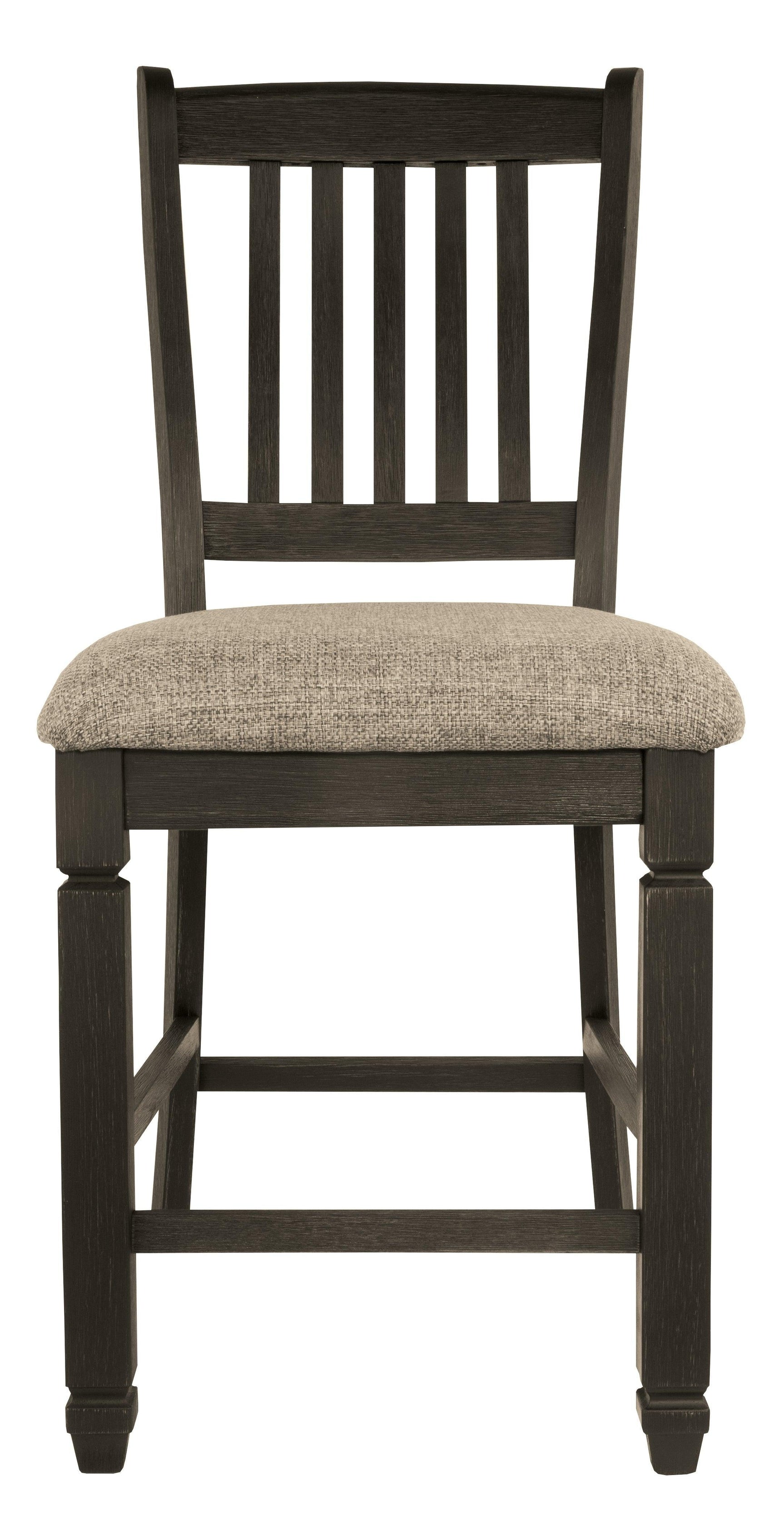 Tyler Creek Bar Stool back view showing nailhead trim