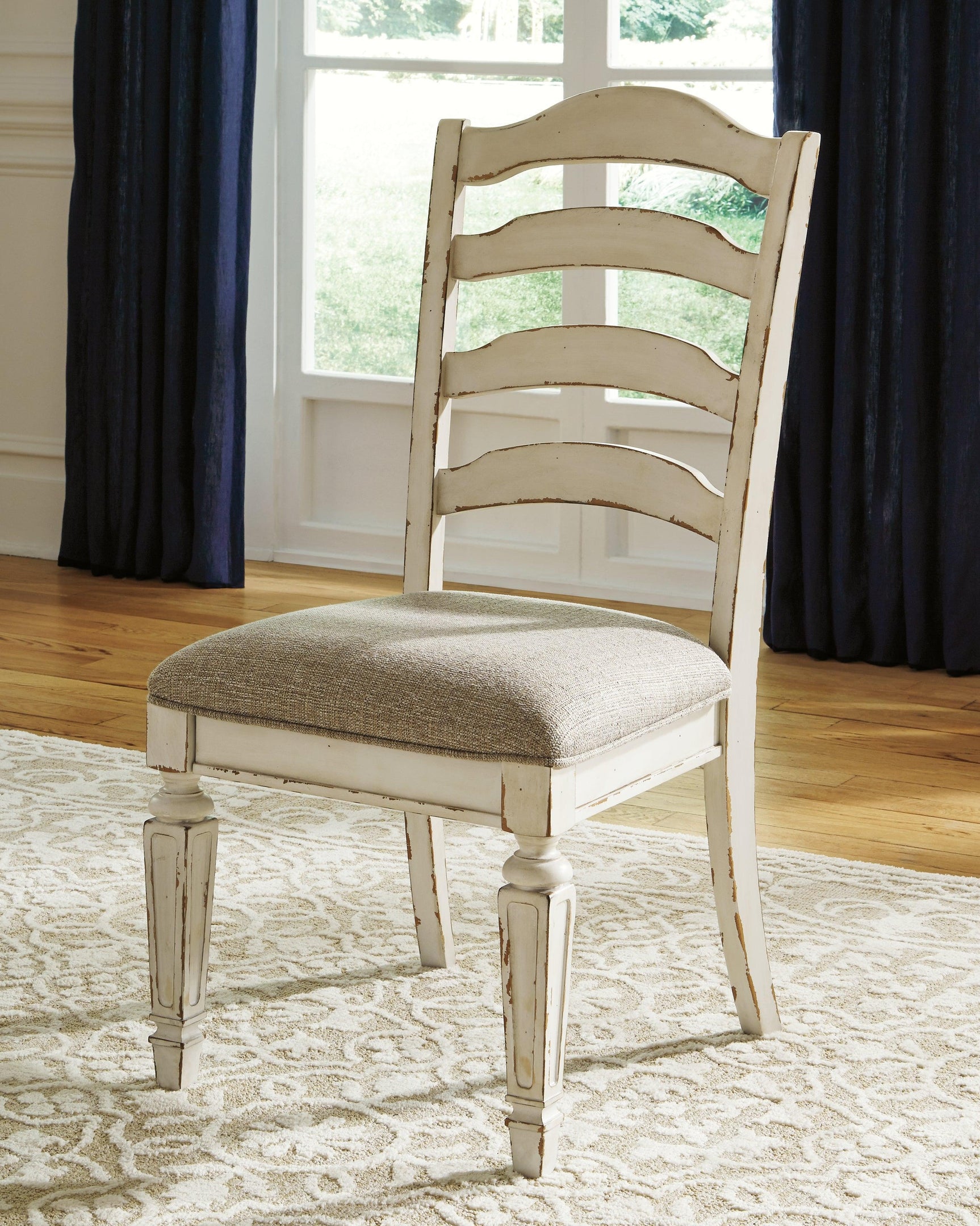 Realyn Chipped White Dining Chair D743-01 - Ella Furniture