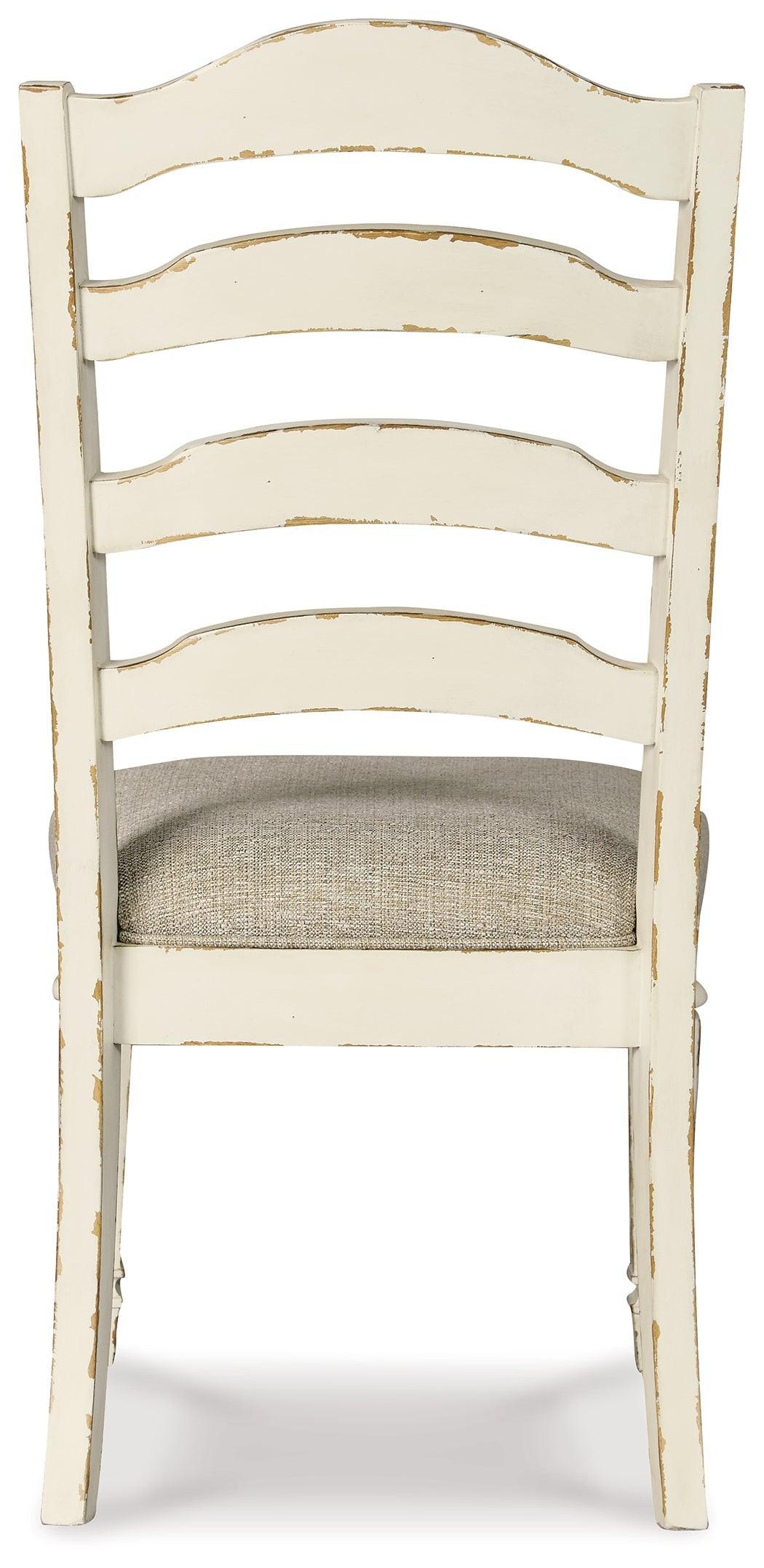 Realyn Chipped White Dining Chair D743-01 - Ella Furniture