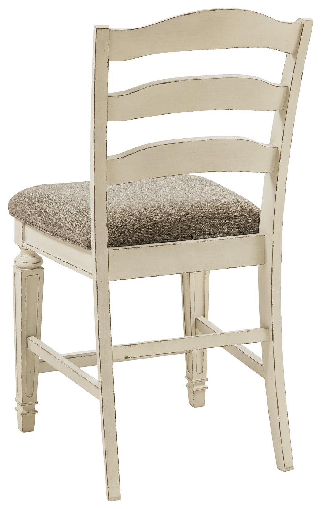 Realyn Chipped White Counter Height Bar Stool - Ella Furniture