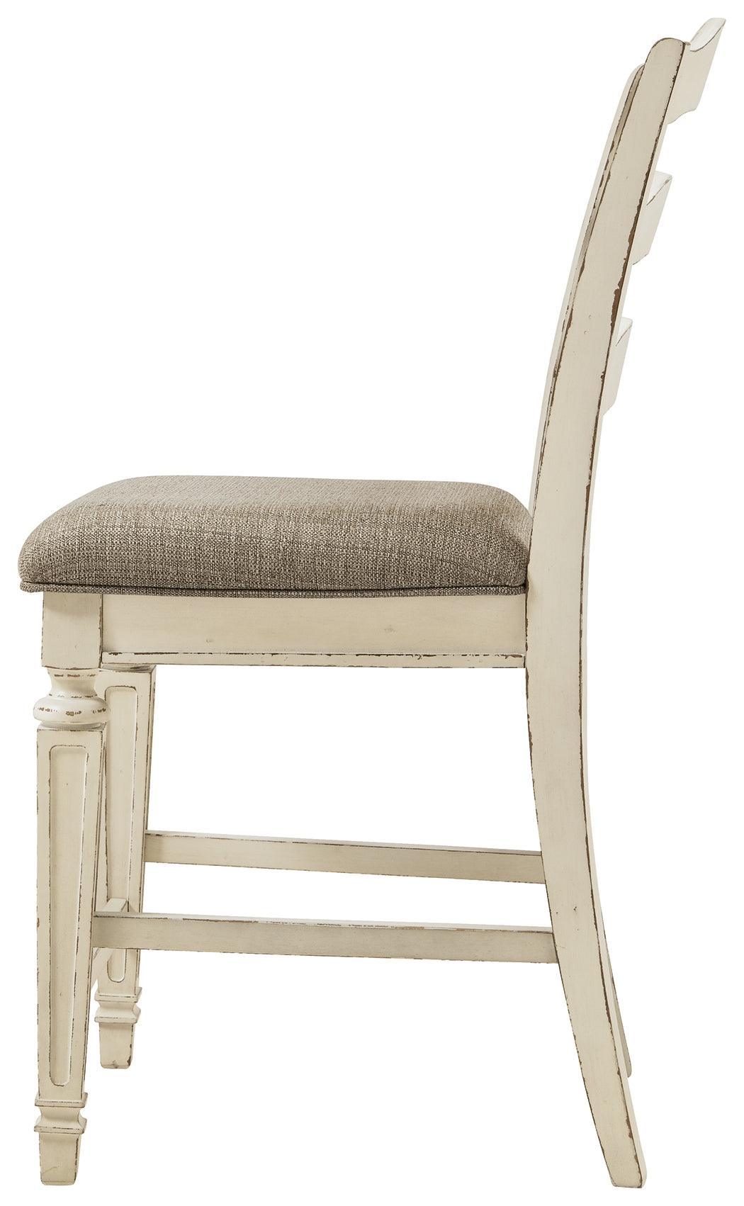 Realyn Chipped White Counter Height Bar Stool - Ella Furniture