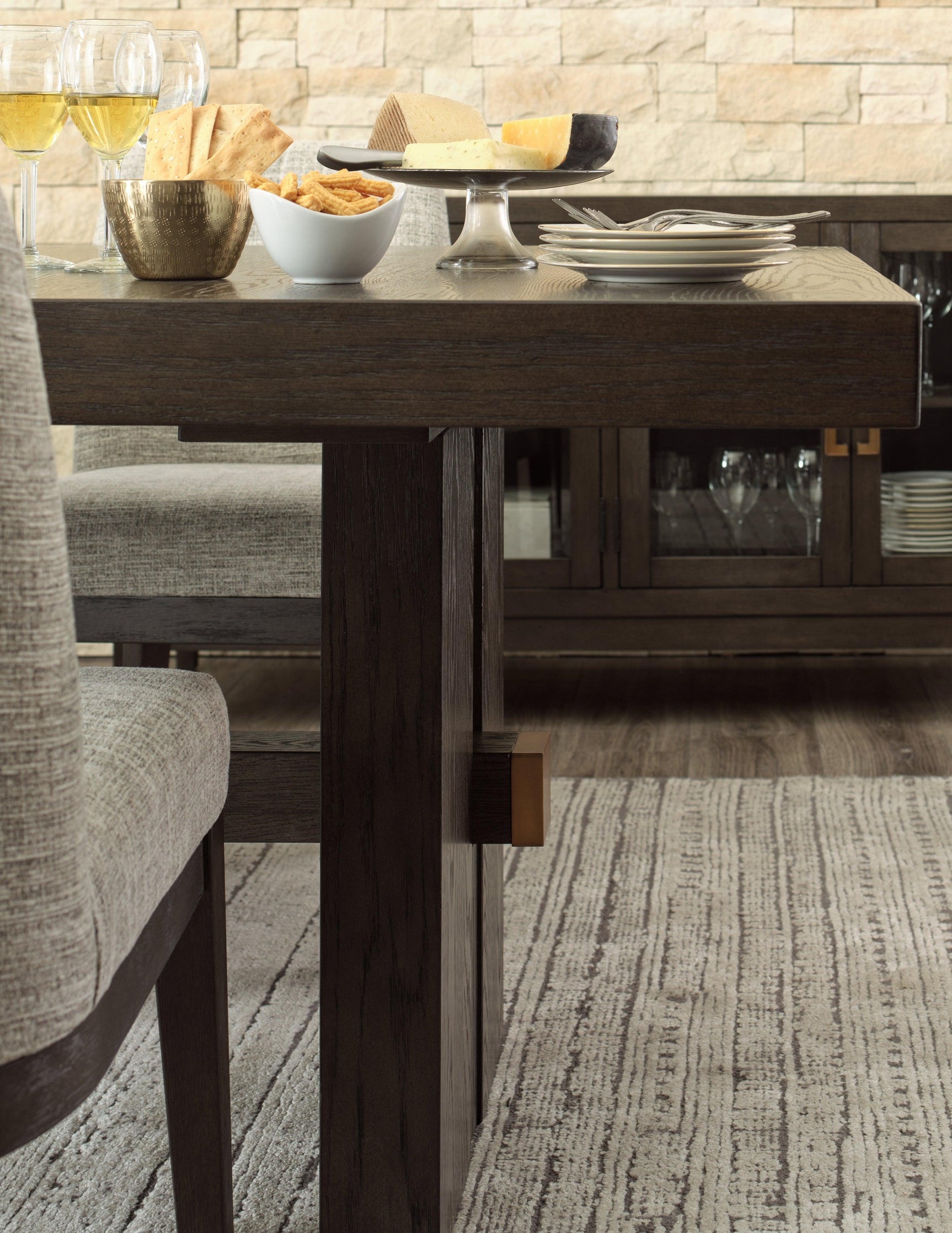 Burkhaus Dark Brown Dining Extension Table - Ella Furniture