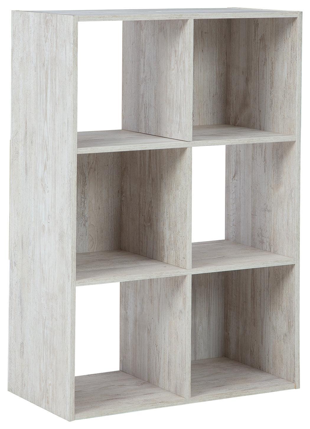 Paxberry Whitewash Six Cube Organizer - Ella Furniture