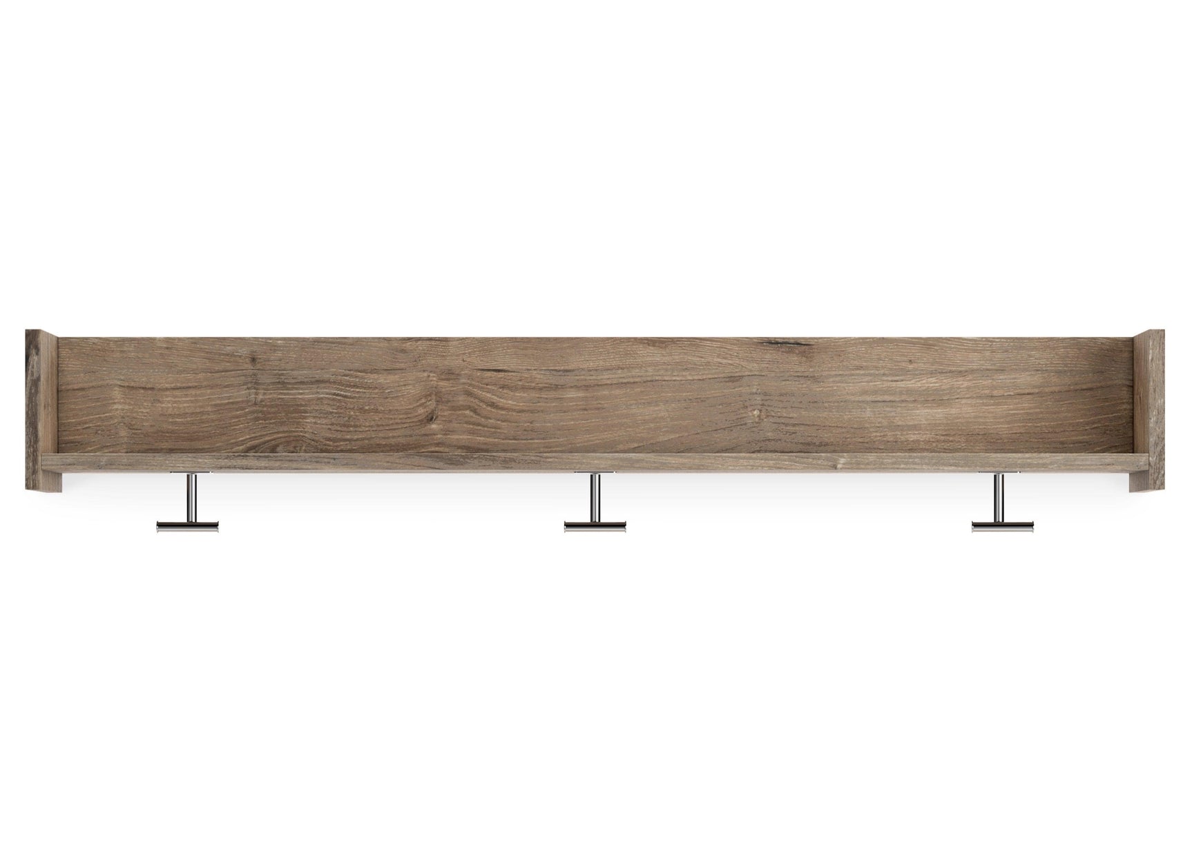 Oliah Natural Wall Mounted Coat Rack With Shelf - Ella Furniture