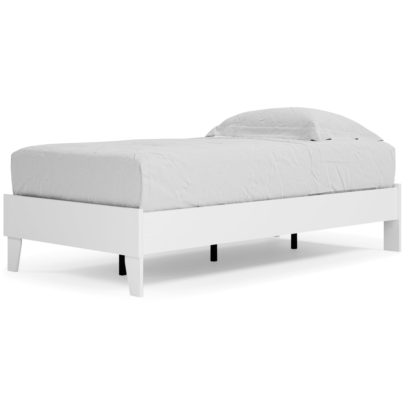 Piperton White Twin Platform Bed - Ella Furniture