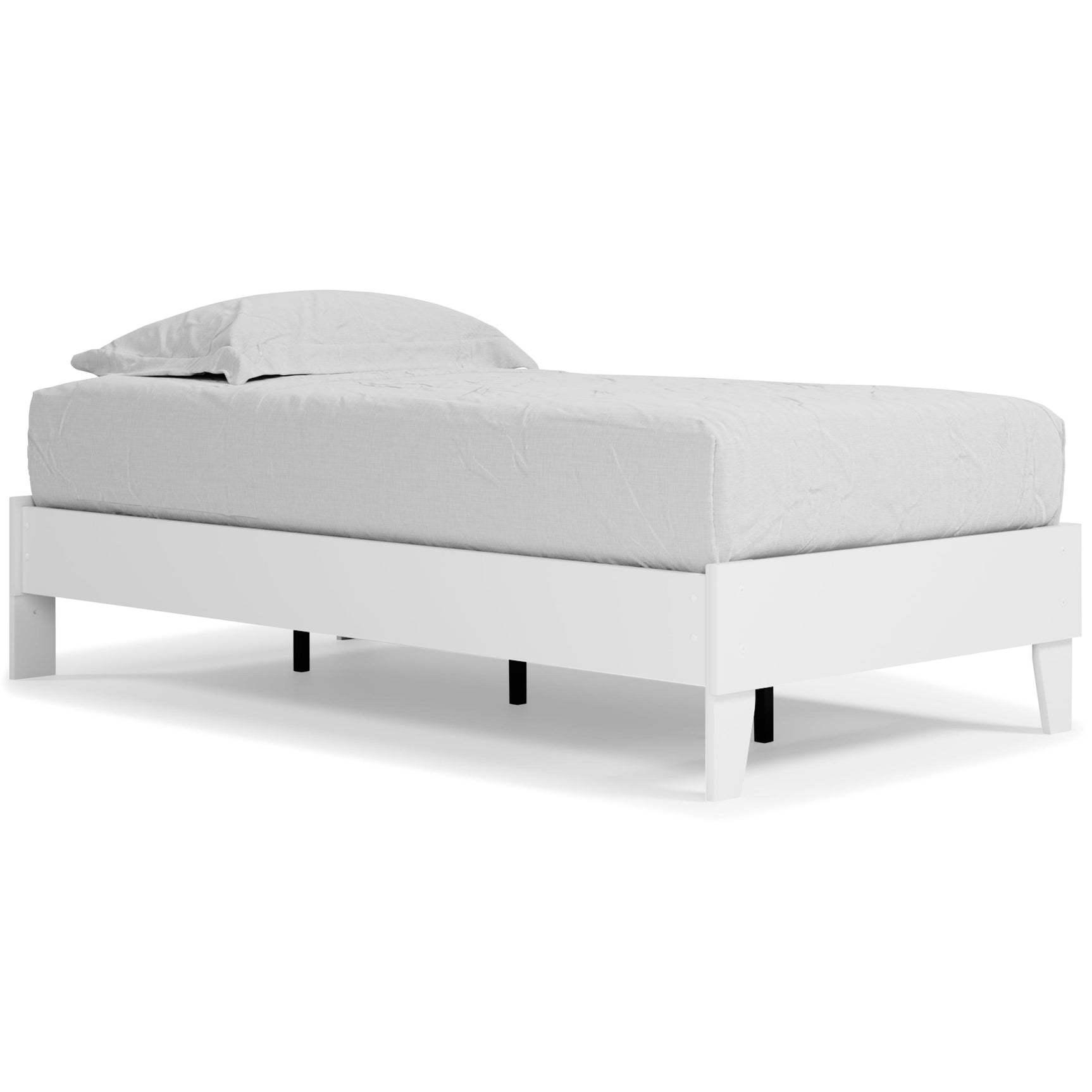 Piperton White Twin Platform Bed - Ella Furniture