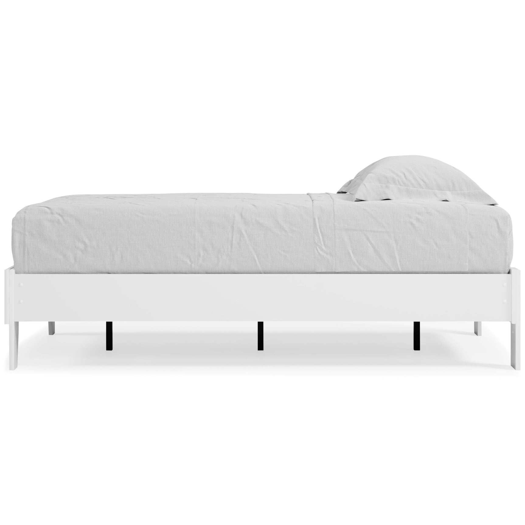 Piperton White Twin Platform Bed - Ella Furniture