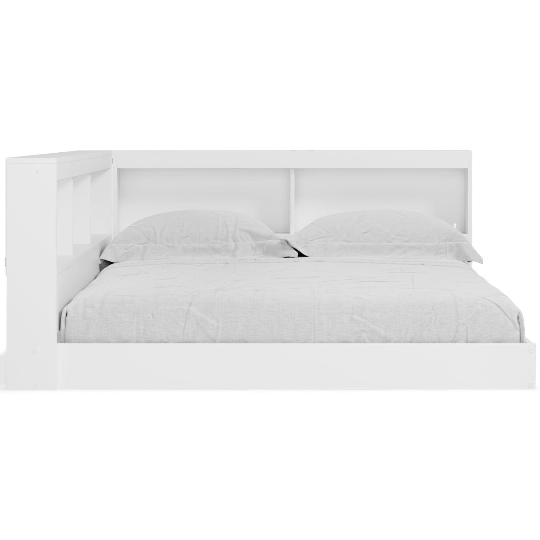 Piperton White Full Bookcase Storage Bed - Ella Furniture