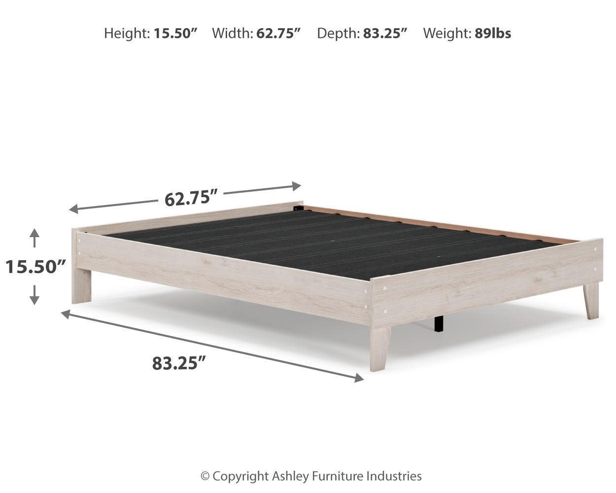 Socalle Light Natural Queen Platform Bed - Ella Furniture