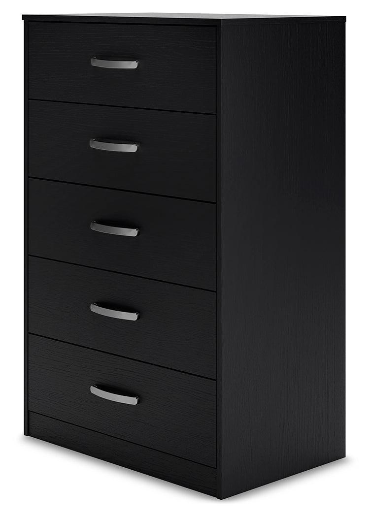 Finch Black Chest Of Drawers - Ella Furniture