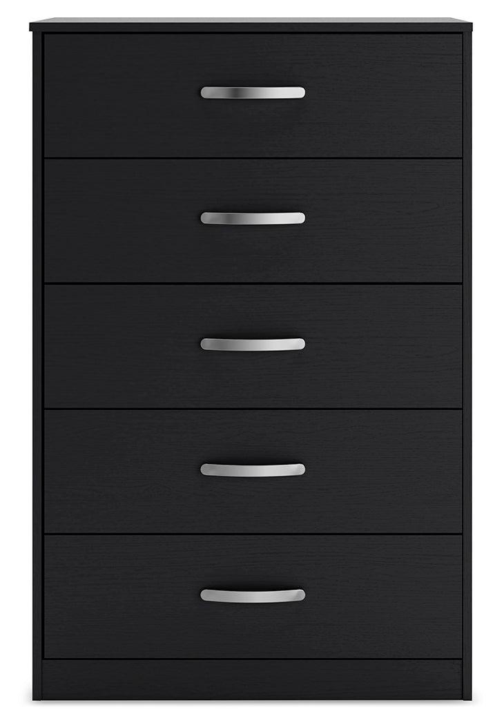 Finch Black Chest Of Drawers - Ella Furniture