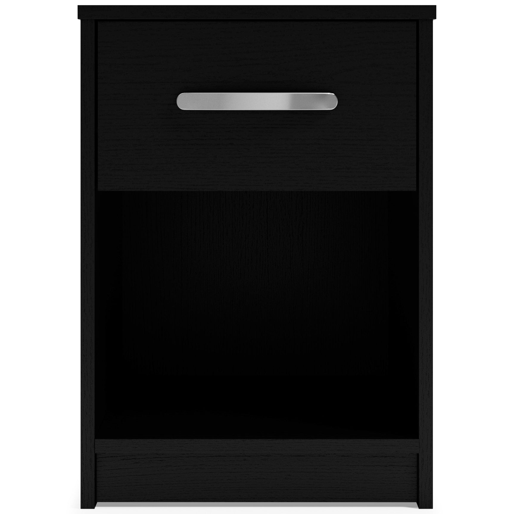 Finch Black Nightstand - Ella Furniture
