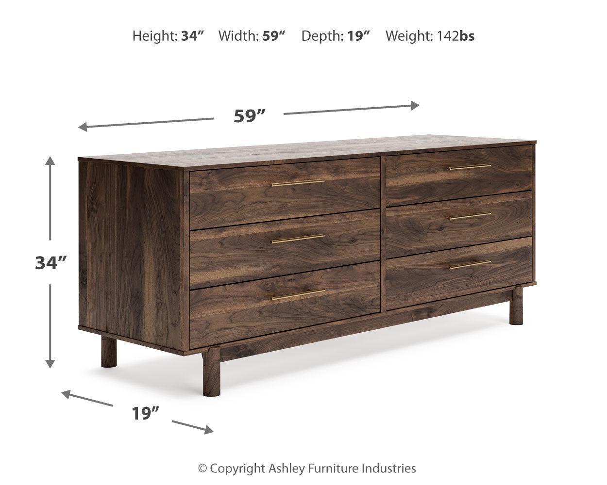 Calverson Mocha Dresser - Ella Furniture