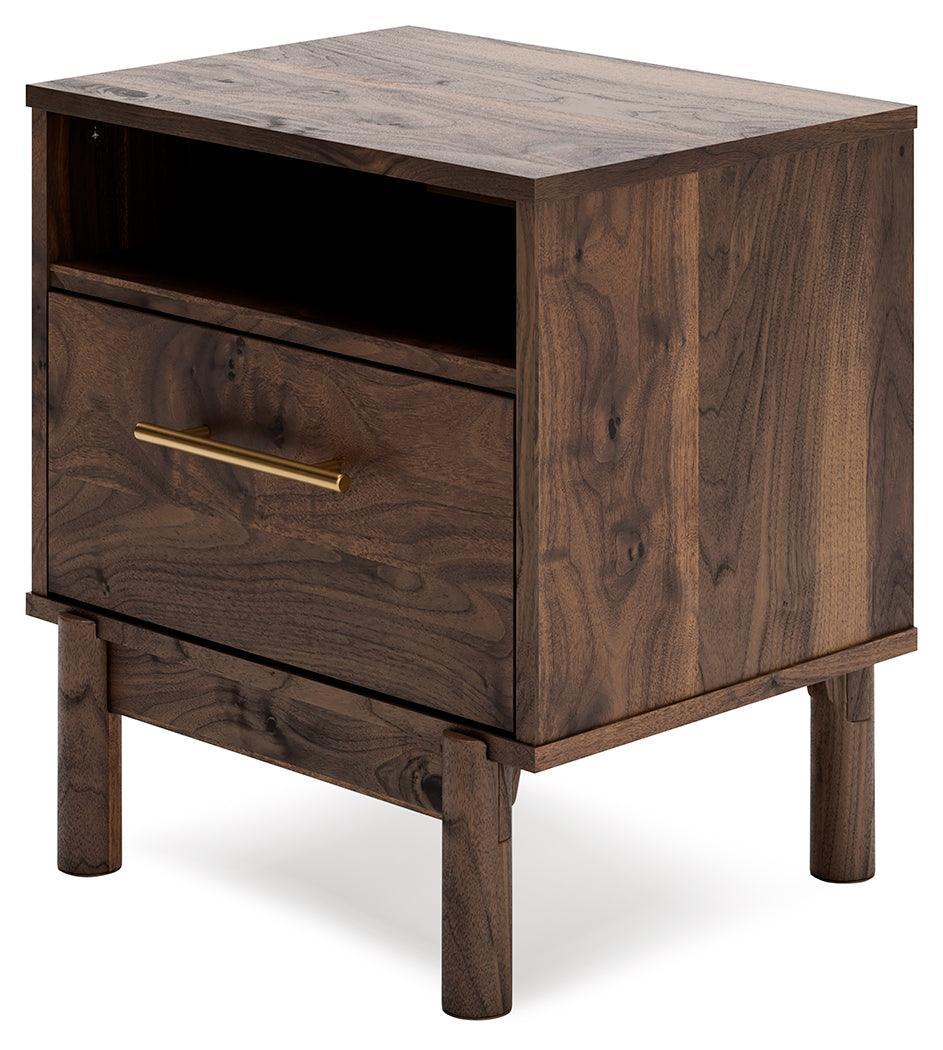 Calverson Mocha Nightstand - Ella Furniture