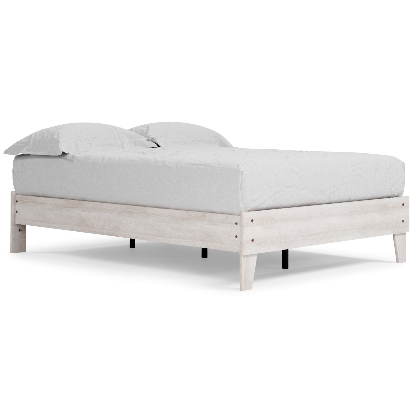 Shawburn Whitewash Full Platform Bed - Ella Furniture