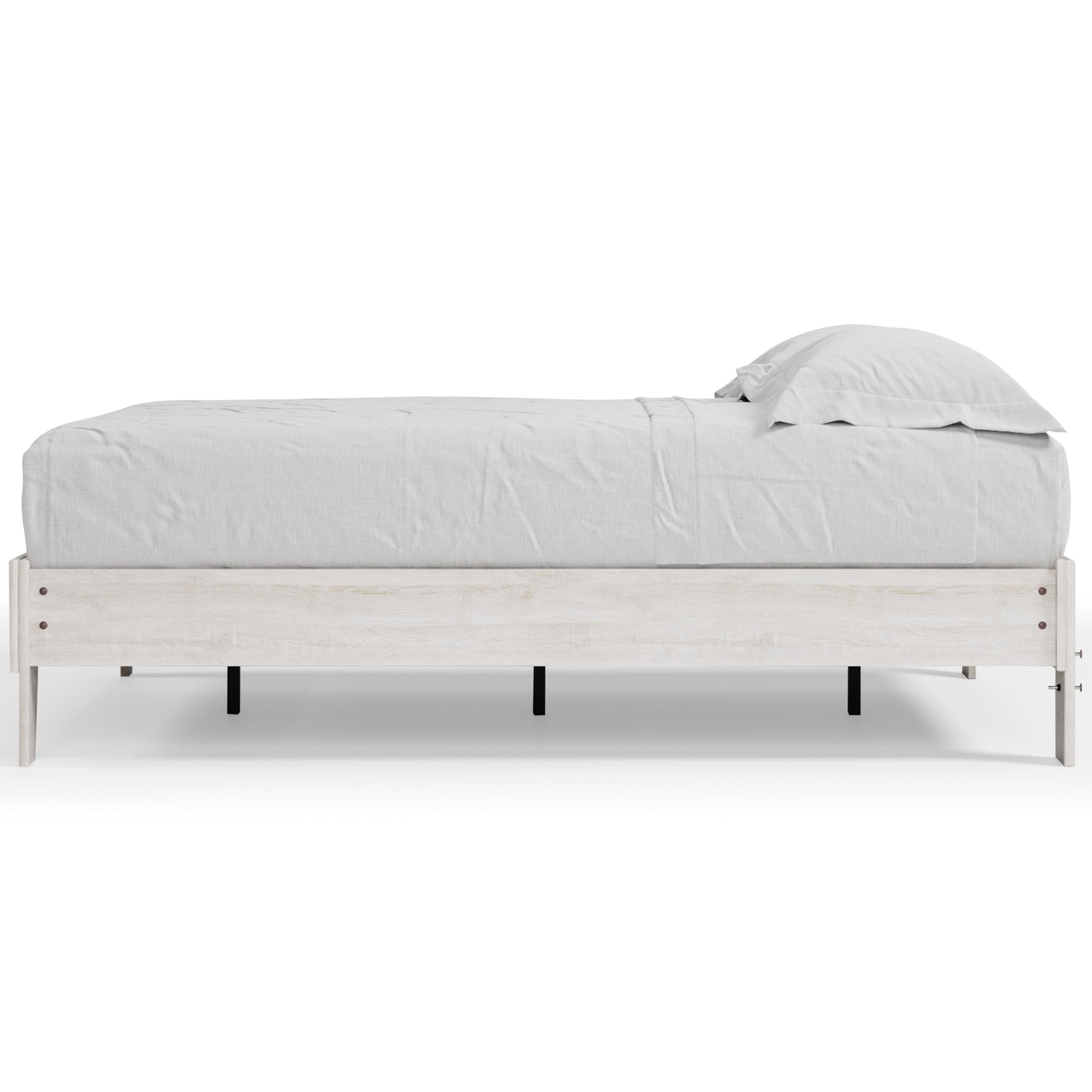 Shawburn Whitewash Full Platform Bed - Ella Furniture