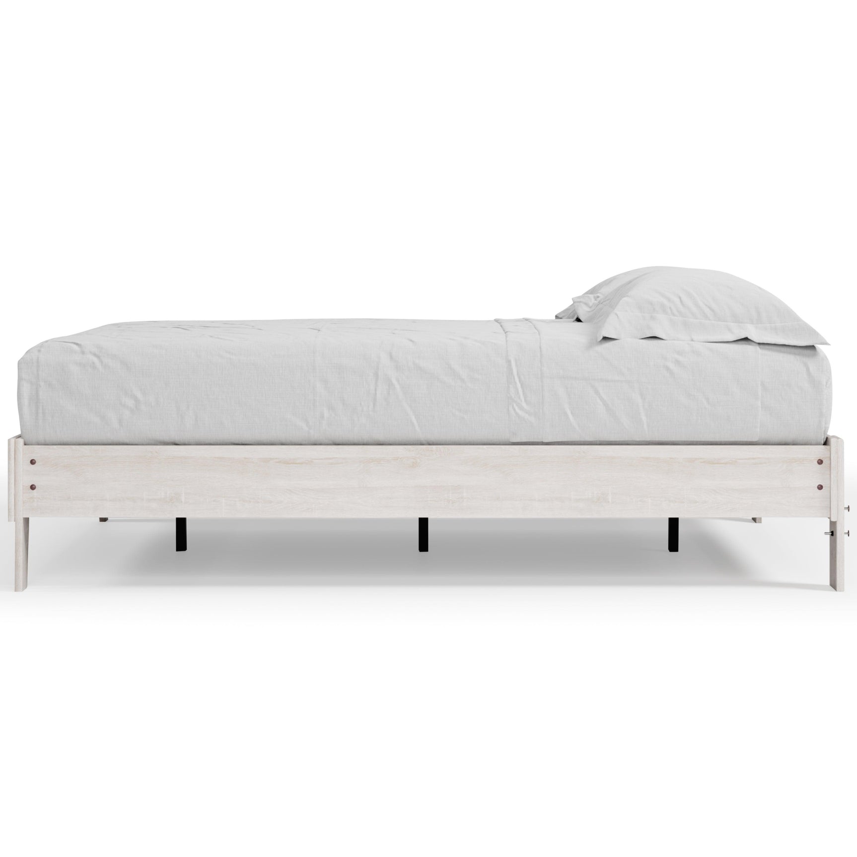 Shawburn Whitewash Queen Platform Bed - Ella Furniture