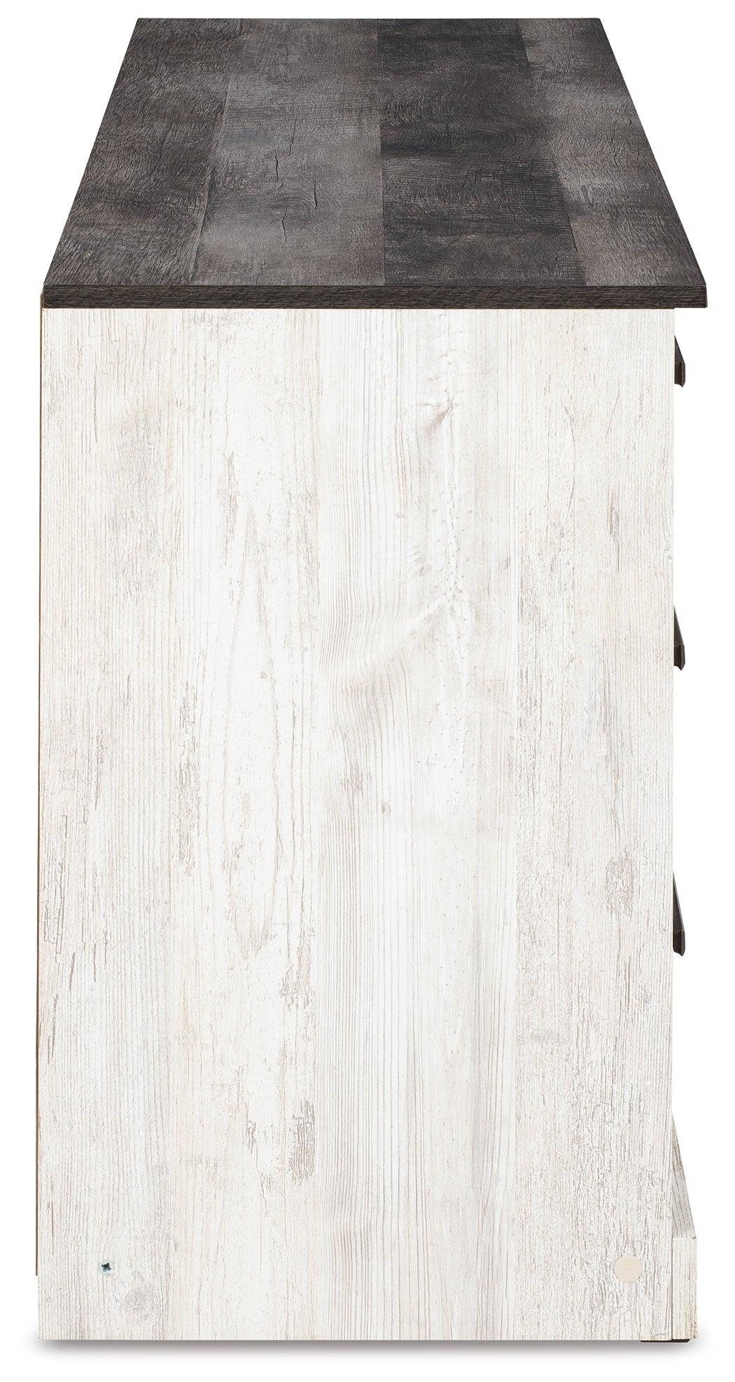Shawburn Whitewash/charcoal Gray Dresser - Ella Furniture