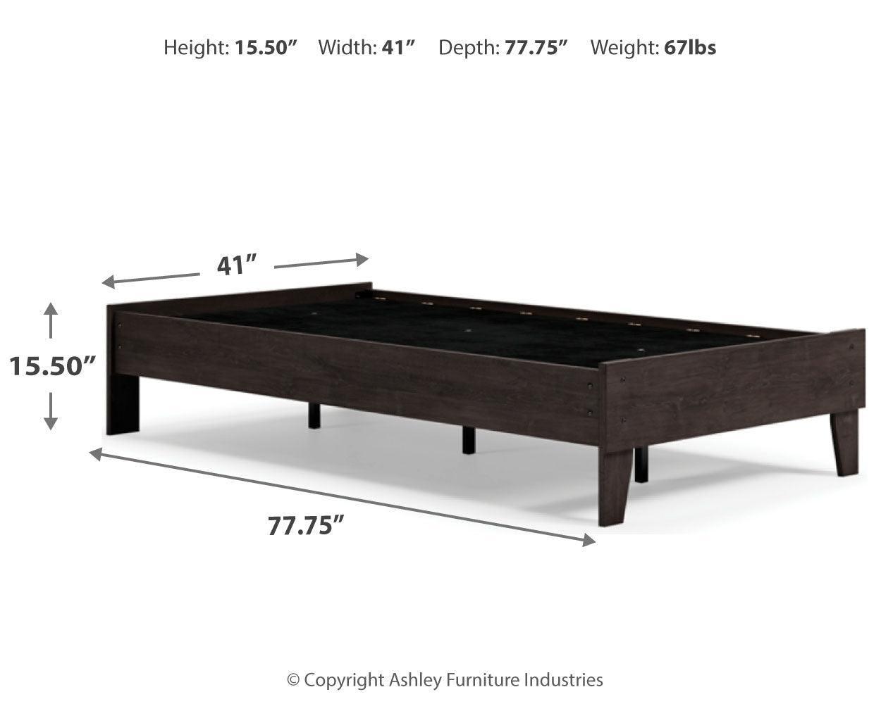 Piperton White Twin Platform Bed - Ella Furniture